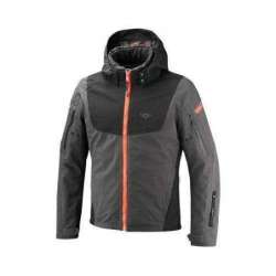 Veste IXON BURNING Textile Anthracite Noir Rouge vif
