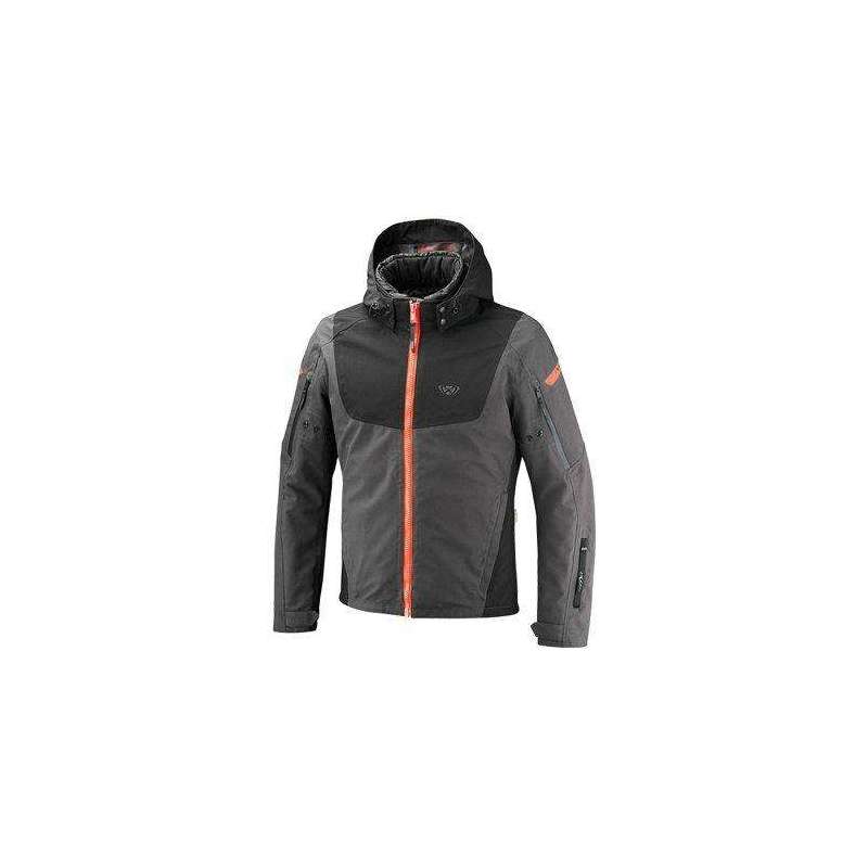 IXON BURNING Jacke Textil Anthrazit Schwarz Leuchtend Rot