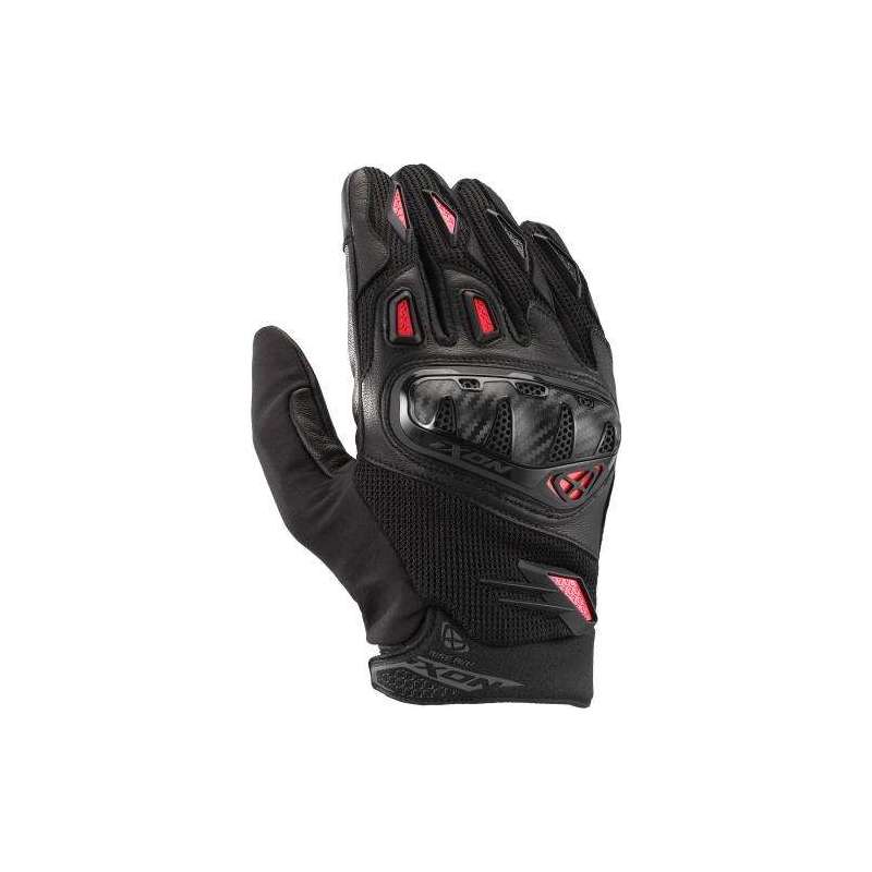 Gants IXON RISE AIR 2 Été Noir Rouge vif
