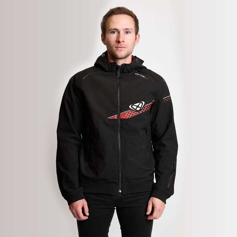 IXON SECTION Jacke Schwarz Weiß Rot