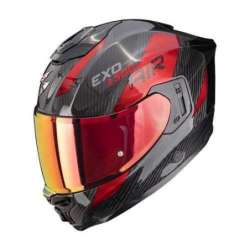 Integralhelm SCORPION EXO 1500 Carbon AIR PLATTED Schwarz Rot
