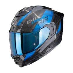 Integralhelm SCORPION EXO 1500 Carbon AIR PLATTED Schwarz Blau