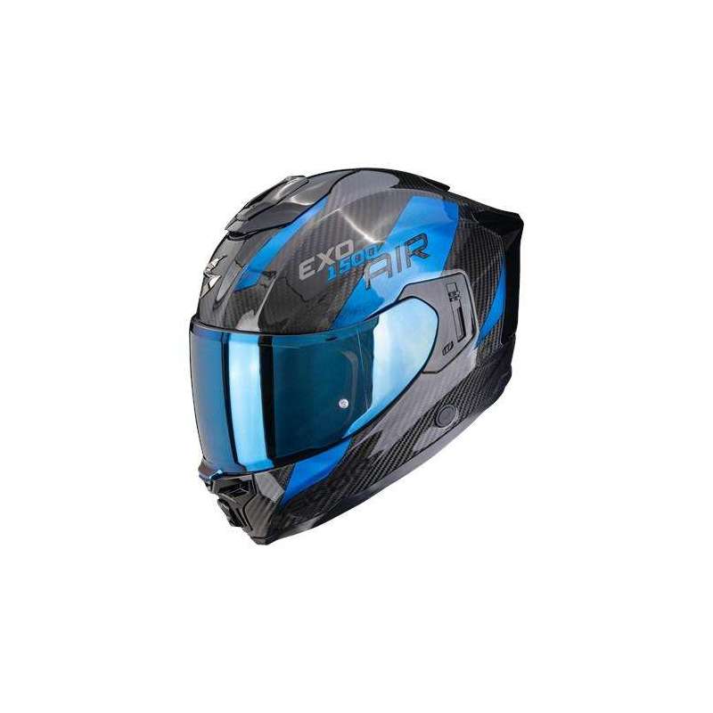 Integralhelm SCORPION EXO 1500 Carbon AIR PLATTED Schwarz Blau