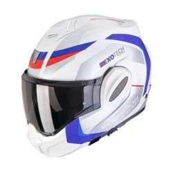 Casque Modulable SCORPION EXO TECH EVO PRO ACUTI Blanc Bleu Rouge