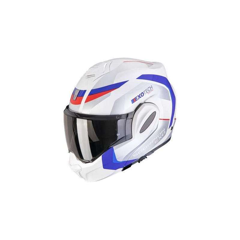 Modulierbarer Helm SCORPION EXO TECH EVO PRO ACUTI Weiß Blau Rot