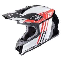 Cross Helm SCORPION VX 16 EVO AIR LIGNES Schwarz Rot