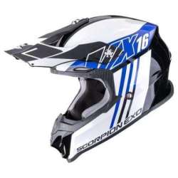 Cross-Helm SCORPION VX 16 EVO AIR LIGNES Schwarz Blau