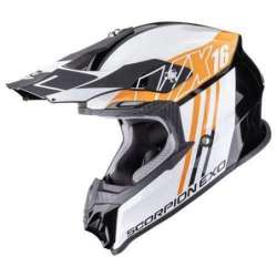 Cross-Helm SCORPION VX 16 EVO AIR LIGNES Schwarz Orange
