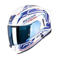 Casque Intégral SCORPION EXO 530 AIR SLOPE Blanc Bleu Rouge