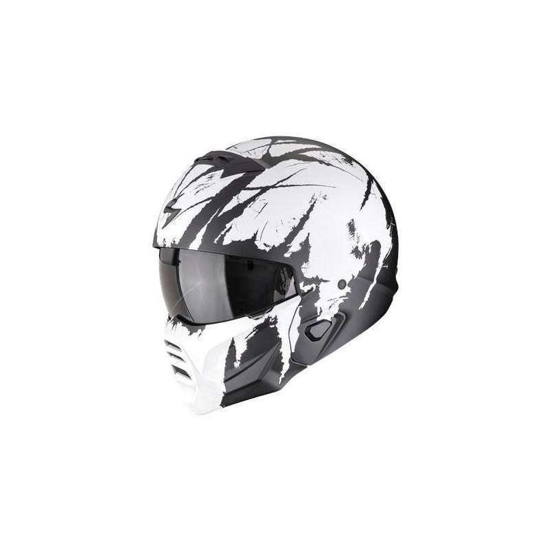 Casque Jet SCORPION EXO COMBAT II MARAUDER Noir mat Blanc