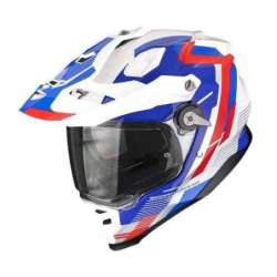 Casque Intégral SCORPION ADF 9000 AIR PATROL Blanc Bleu Rouge
