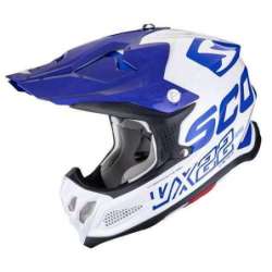 Casque Cross SCORPION VX 22 AIR UPDOWN Blanc Bleu Bleu