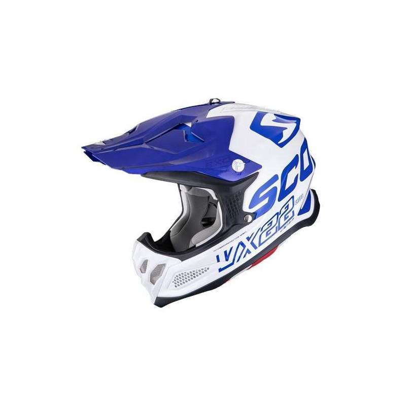 Casque Cross SCORPION VX 22 AIR UPDOWN Blanc Bleu Bleu