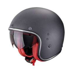 Casque Jet SCORPION BELFAST EVO Carbon Noir mat Rouge