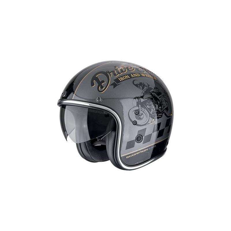 Jethelm SCORPION BELFAST EVO DRIVE FAST Silber Schwarz Gold