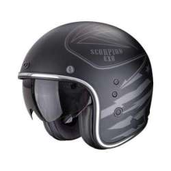 Casque Jet SCORPION BELFAST EVO DAWG Noir mat Argent