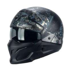Casque Jet SCORPION EXO COMBAT Opex Noir mat Argent