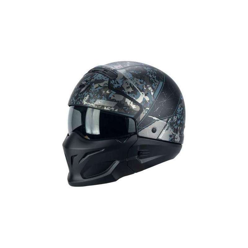 Jet-Helm SCORPION EXO COMBAT Opex Mattschwarz Silber