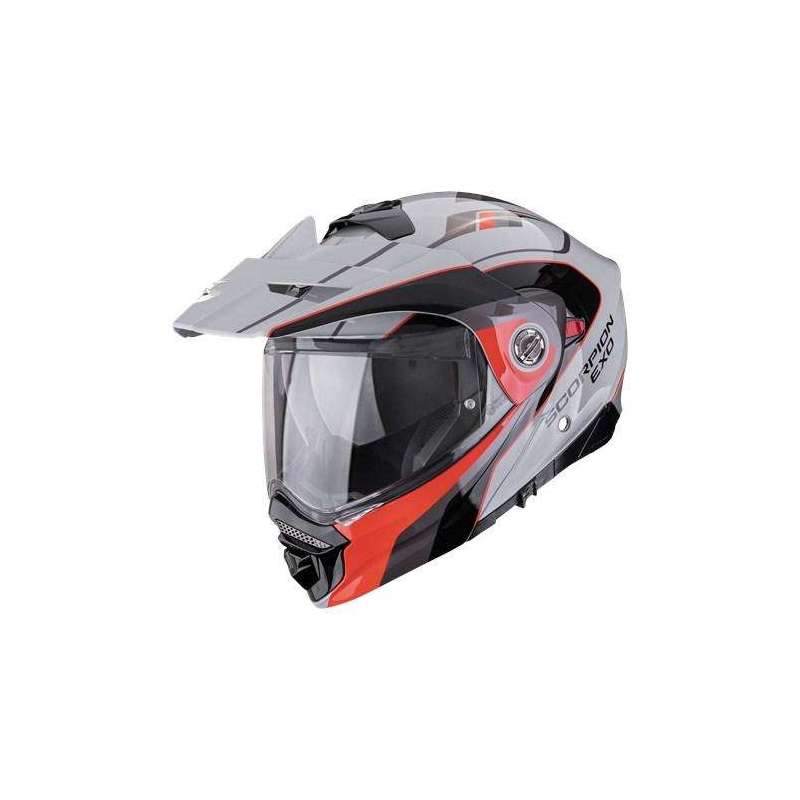 Casque Modulable SCORPION ADX 2 KAMPS Gris Rouge