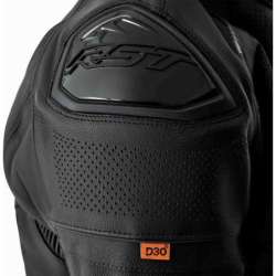 RST-Jacke S1 D3O Leder – schwarz