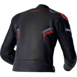 RST-Jacke S1 D3O Leder – schwarz/rot
