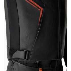 RST-Jacke S1 D3O Leder – schwarz/rot
