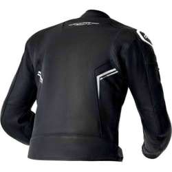 RST-Jacke S1 D3O Leder – schwarz/weiß