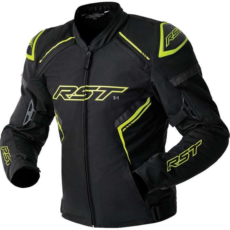 RST-Jacke S1 D3O Textil  – schwarz/neongelb