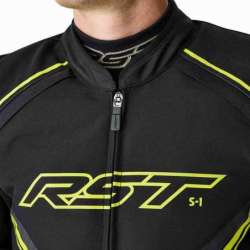 RST-Jacke S1 D3O Textil  – schwarz/neongelb