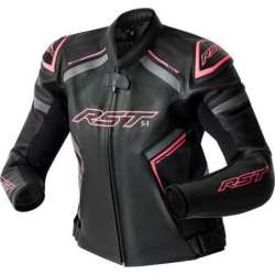 Damenjacke „RST” S1 D3O Leder – schwarz/rosa