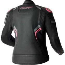 Damenjacke „RST” S1 D3O Leder – schwarz/rosa