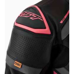 Damenjacke „RST” S1 D3O Leder – schwarz/rosa