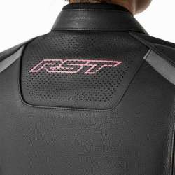 Damenjacke „RST” S1 D3O Leder – schwarz/rosa