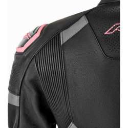 Damenjacke „RST” S1 D3O Leder – schwarz/rosa