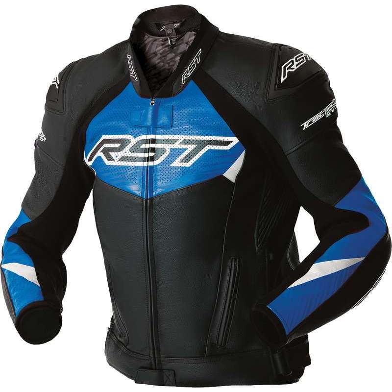 RST-Jacke Tractech Evo D3O Leder – schwarz/blau