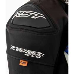 RST-Jacke Tractech Evo D3O Leder – schwarz/blau