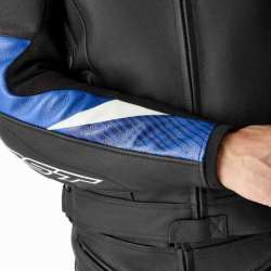 Veste RST Tractech Evo D3O cuir - noir/bleu