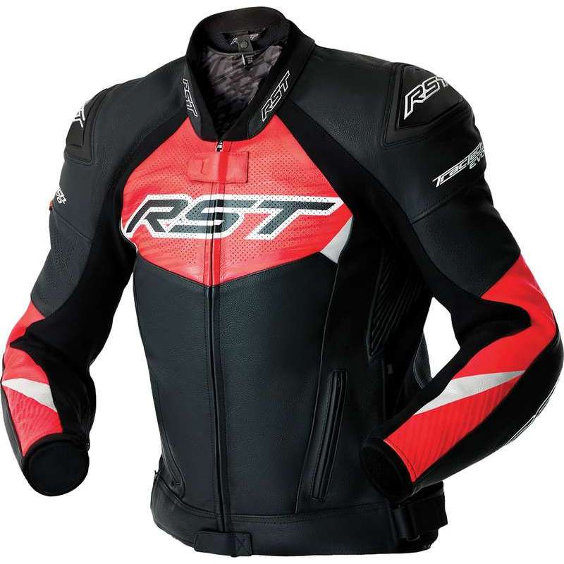 RST-Jacke Tractech Evo D3O Leder – schwarz/rot