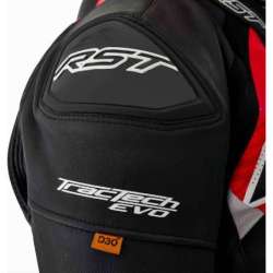 RST-Jacke Tractech Evo D3O Leder – schwarz/rot