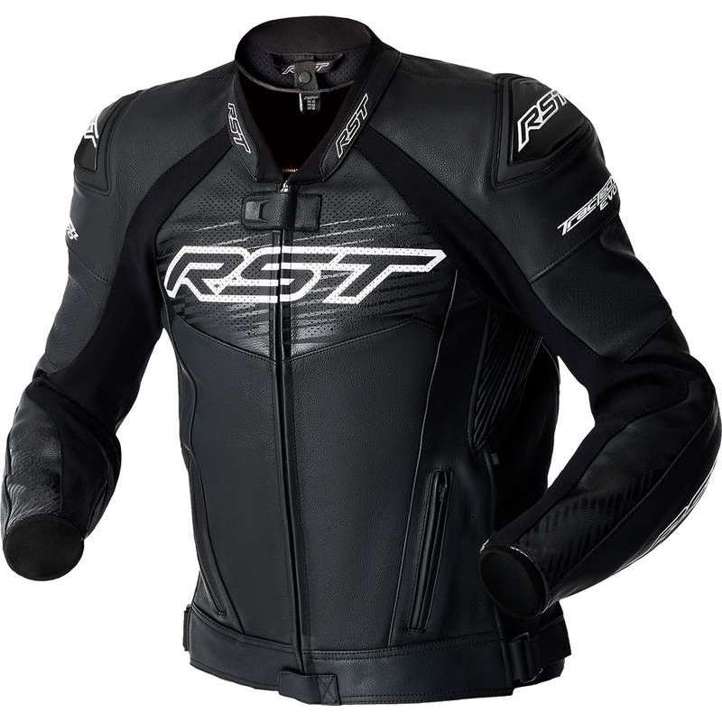 RST-Jacke Tractech Evo D3O Leder – schwarz/weiß