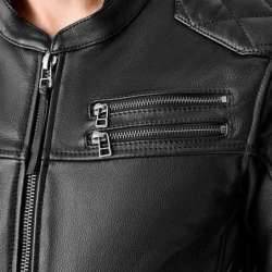 RST-Jacke Hillberry D3O Leder – schwarz