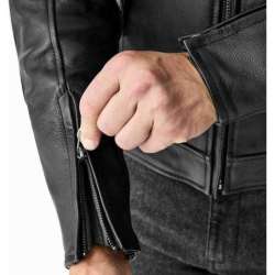 RST-Jacke Hillberry D3O Leder – schwarz