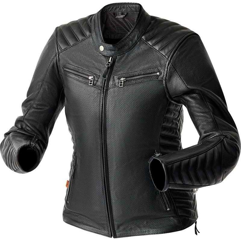RST-Damenjacke Roadster Air D3O Leder – schwarz