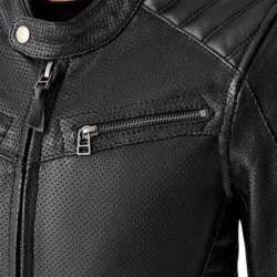RST-Damenjacke Roadster Air D3O Leder – schwarz