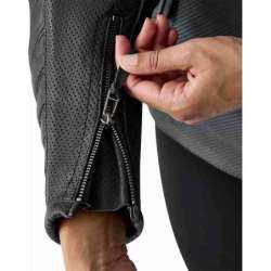RST-Damenjacke Roadster Air D3O Leder – schwarz