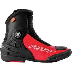 Bottes RST TracTech Evo D3O Short - noir/rouge fluo