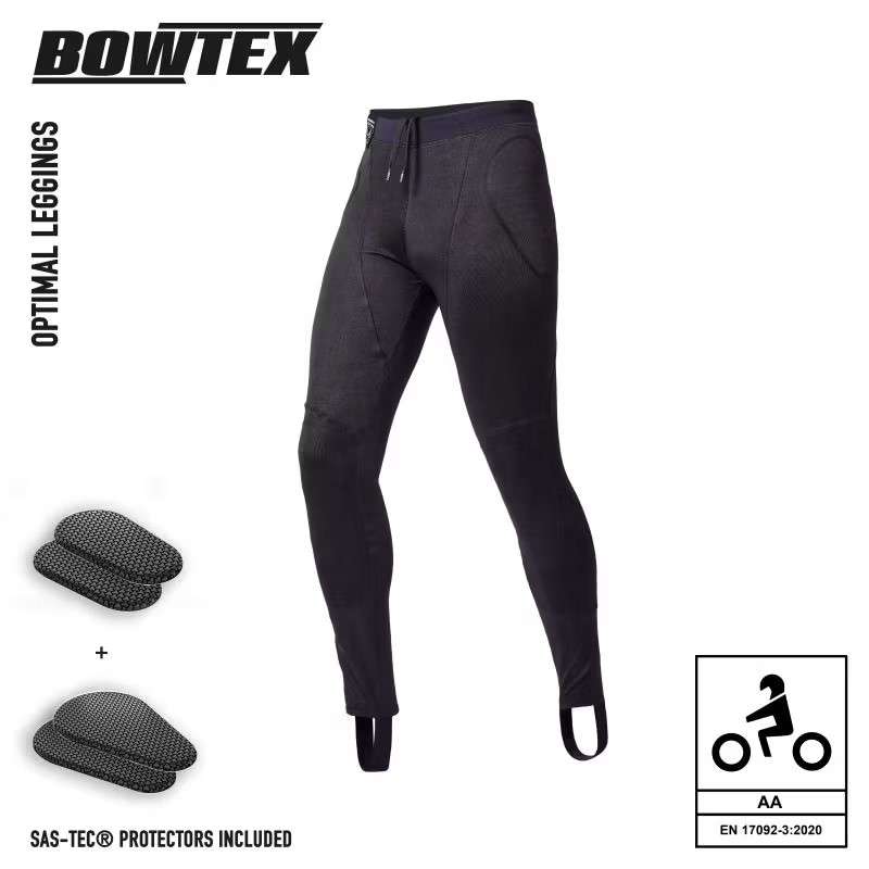 Bowtex Optimal Motorrad Schutz Leggings Mann AA Black
