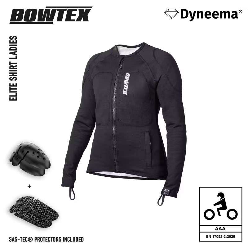 Bowtex Elite Motorrad Schutzjacke Frau V2 AAA Black