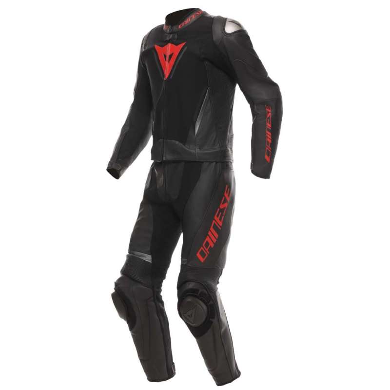 Dainese-Anzug „Demon Sprint“, 2-teilig, Leder, Herren, schwarz-rot