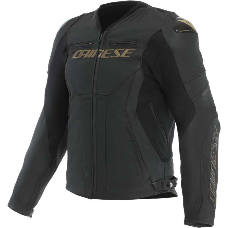 DaineseRacing 5 Herrenjacke aus Leder, schwarz-gold
